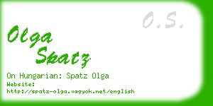 olga spatz business card